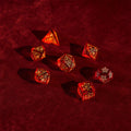 Red Garnet Gemstone Dice Set