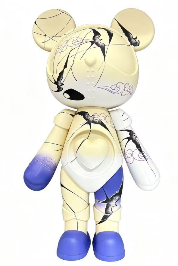 Kintsugi Cracked Bear Figurine - Beige Blue（549mm）